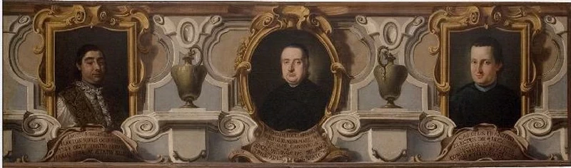 44-Pittoni G. sec. XVIII, Dipinto 4-7-ritratto di ecclesiastico